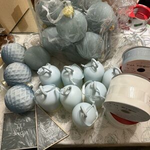 Baby blue  ornaments